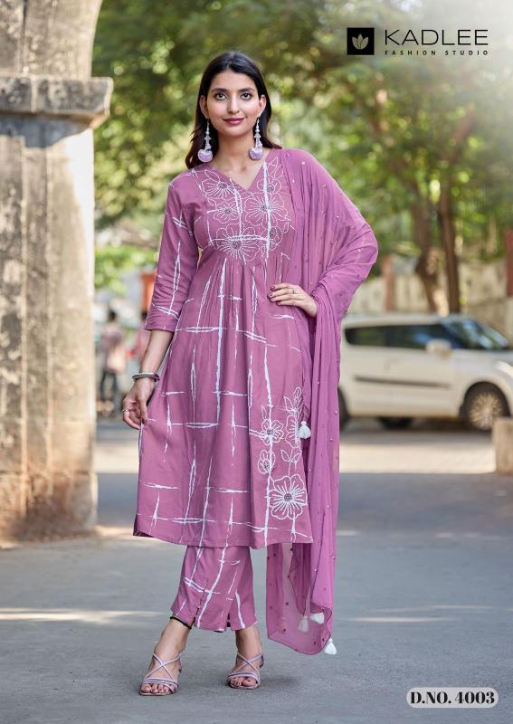 Kadlee rimzim 3pcs rayon print kurtis wholesale